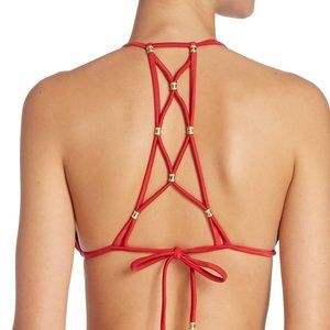 NWT Vix Paula Hermanny Solid Lucy Coral Top